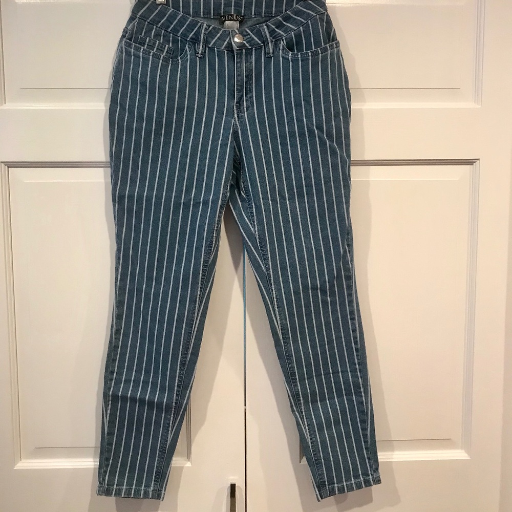 Striped mom jeans
